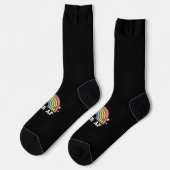 Queer AF Rainbow Gay Lesbian Trans Bisexual LGBTQ Socken (Linkes Detail)