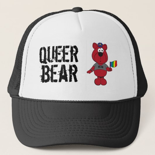 Queer Bär Truckerkappe (Vorderseite)