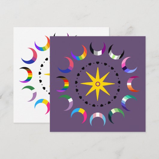Queer Crescent Pride Monde  (Vorne/Hinten)