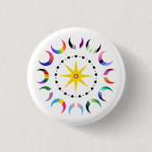 Queer Crescent Pride Monde Button (Vorderseite)
