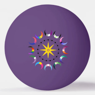 Queer Crescent Pride Monde Tischtennisball