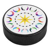 Queer Crescent Pride Moons Eishockey Puck (3/4)
