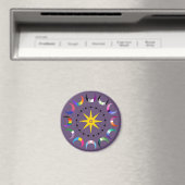 Queer Crescent Pride Moons Magnet (In Situ (Geschirrspüler))