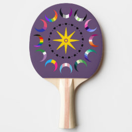 Queer Crescent Pride Moons Tischtennis Schläger