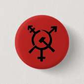 Queer feministischer Kommunismus-Knopf Transportes Button (Vorderseite)