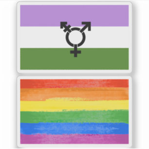 Queer - Gender Queer Stolz Aufkleber