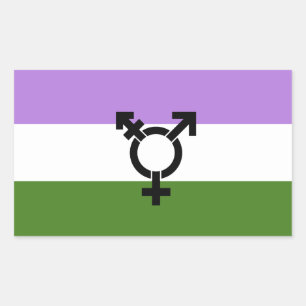 Queer - Gender Queer Stolz Rechteckiger Aufkleber
