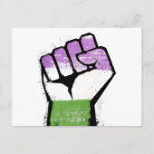 Queer / Genderqueer Pride Faust Postkarte (Vorderseite)