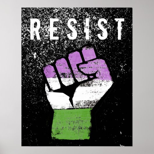 Queer / Genderqueer Stolzfaust Poster (Vorne)