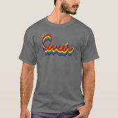 Queer Glitzer Pride Rainbow T-Shirt (Vorderseite)