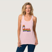 Queer Glitzer Pride Rainbow Tank Top (Vorderseite Vollansicht)