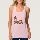 Queer Glitzer Pride Rainbow Tank Top (Vorderseite)