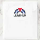 Queer Lederstolz Ovaler Aufkleber (Tasche)