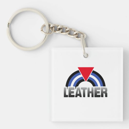 Queer Lederstolz Schlüsselanhänger (Vorderseite)