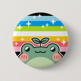 Queer LGBT-Flag-Frosch Button