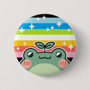 Queer LGBT-Flag-Frosch Button