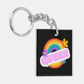 Queer. LGBT+Pride. Schlüsselanhänger (Vorderseite links)