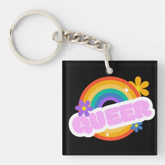 Queer. LGBT+Pride. Schlüsselanhänger (Vorderseite)