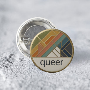 Queer minimalistisches Pronomen LGBTQ Stolz Pin Button