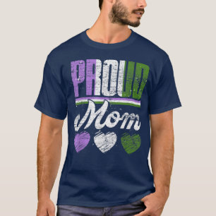 Queer Monat Genderqueer Flag LGBTQ Proud Mama T-Shirt