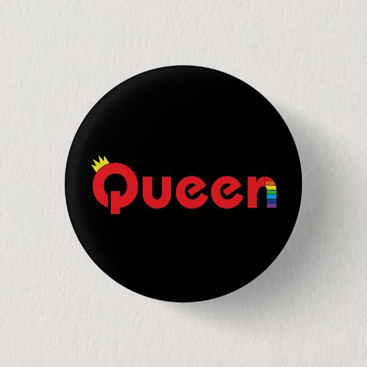 Queer/n Stolz-Abzeichen Button (Vorderseite)