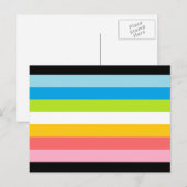 Queer-Pride-Flagge Postkarte (Vorne/Hinten)