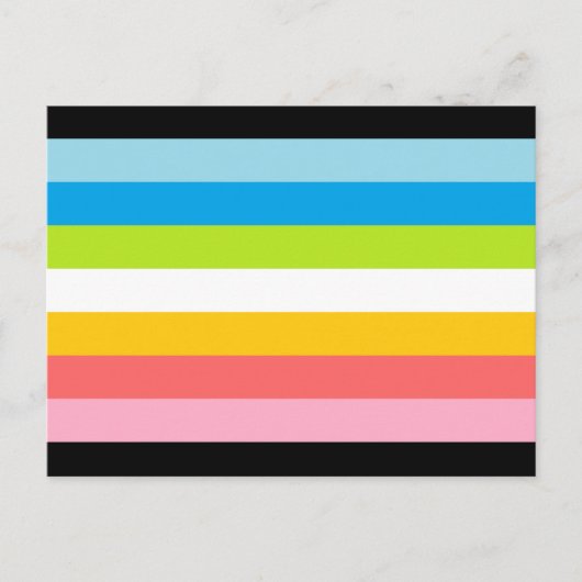 Queer-Pride-Flagge Postkarte (Vorderseite)