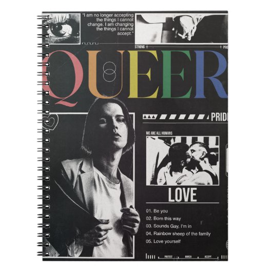 Queer Pride LGBTQ+ Moderne Brutalismus Notizblock (Vorderseite)