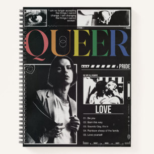 Queer Pride LGBTQ+ Moderne Brutalismus Notizblock