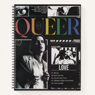 Queer Pride LGBTQ+ Moderne Brutalismus Notizblock