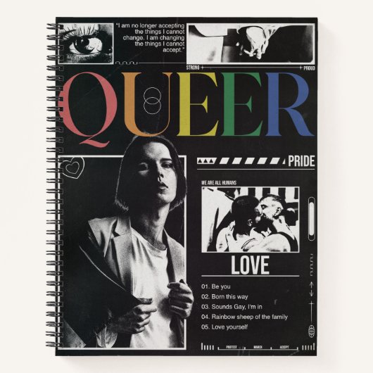 Queer Pride LGBTQ+ Moderne Brutalismus Notizblock (Vorderseite)