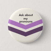 Queer Pronomen-Knopf fragen Button (Vorderseite)