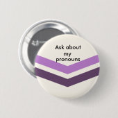 Queer Pronomen-Knopf fragen Button (Vorne & Hinten)