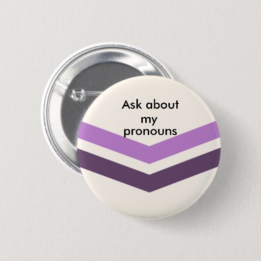 Queer Pronomen-Knopf fragen Button (Vorne & Hinten)