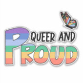 Queer Regenbogen Aufkleber (Vorderseite)