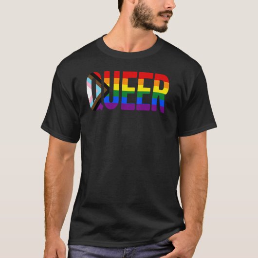Queer Regenbogen Progressiver Stolz T-Shirt (Vorderseite)