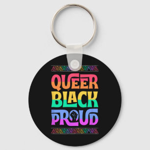 Queer schwarzer Proud-Juneteentlicher Gay Pride Bl Schlüsselanhänger