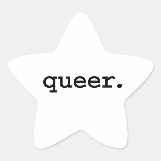 queer. Stern-Aufkleber (Vorderseite)