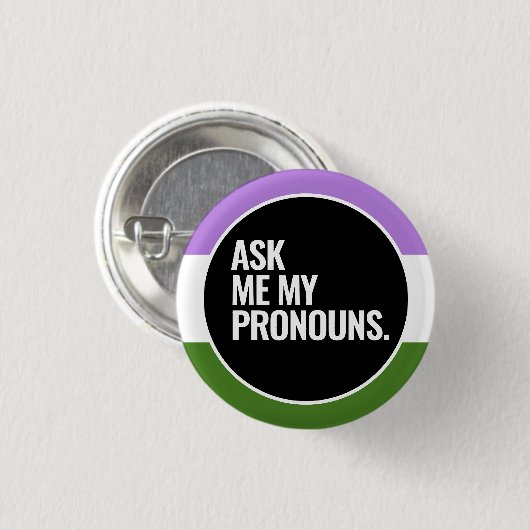 Queer Stolz Button (Vorne & Hinten)