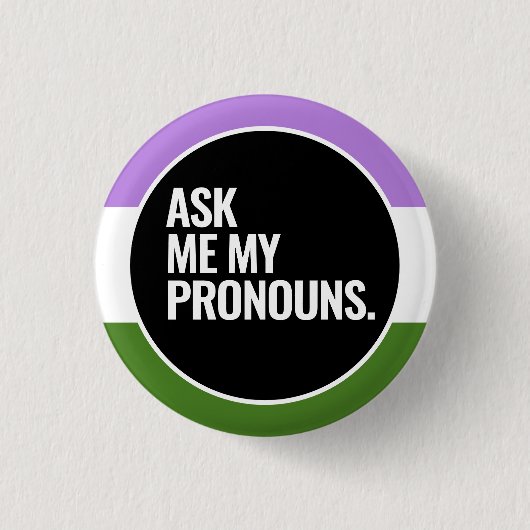 Queer Stolz Button (Vorderseite)