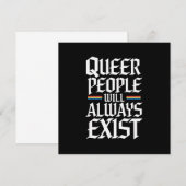 Queer Stolz Quee Menschen werden es immer geben Einladung (Vorne/Hinten)