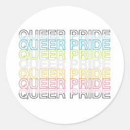 Queer Stolz Runder Aufkleber