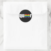 Queer Stolz Runder Aufkleber (Tasche)