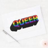 QUEER T - Shirt Rechteckiger Aufkleber (Umschlag)
