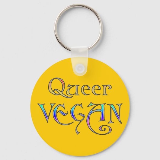 Queer Veganer Schlüsselanhänger (Vorderseite)