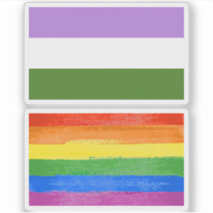 Queere Pride-Flagge Aufkleber
