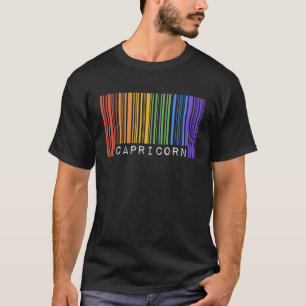 Queere Steinbock-Barcode-Schwulen-Stolz-Flagge-Ste T-Shirt
