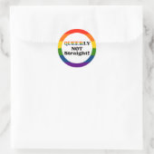 queered not gerade Rainbow Circle Sticker (Tasche)