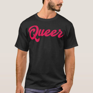 Queeres verblasstes Retro-Typografie-Statement-Des T-Shirt