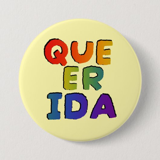 Queerida - Queer und geliebt Button (Vorderseite)